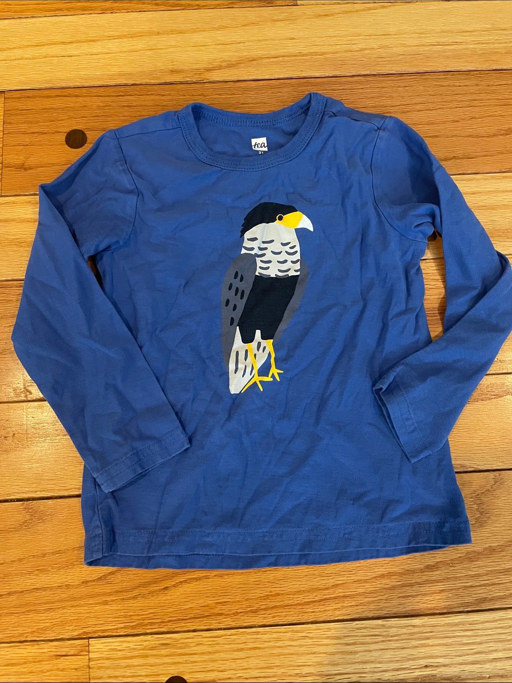 Tea Collection Blue Long-Sleeve Top with Bird Graphic